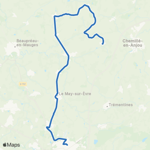 Aléop Maine-et-Loire Cholet / Jallais / Le-Pin en M. / Neuvy en M. map