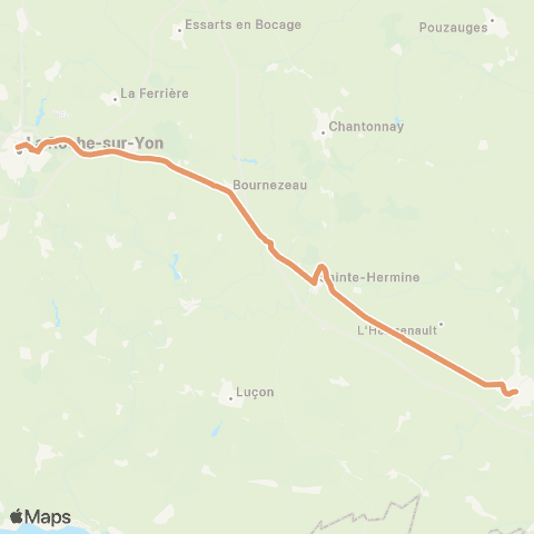 Aléop Vendée La Roche-s/-Yon / Ste-Hermine / Fontenay-le-Comte map