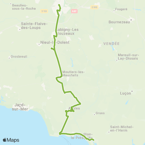 Aléop Vendée La Roche-s/-Yon / L'Aiguillon-la-Presqu'île map