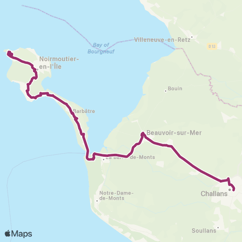 Aléop Vendée Challans / La Barre-de-Monts / Noirmoutier map