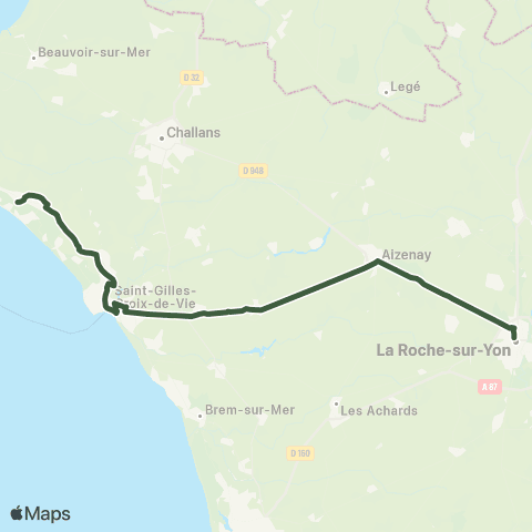 Aléop Vendée La Roche-s/-Yon / St-Gilles / St-Jean-de-Monts map