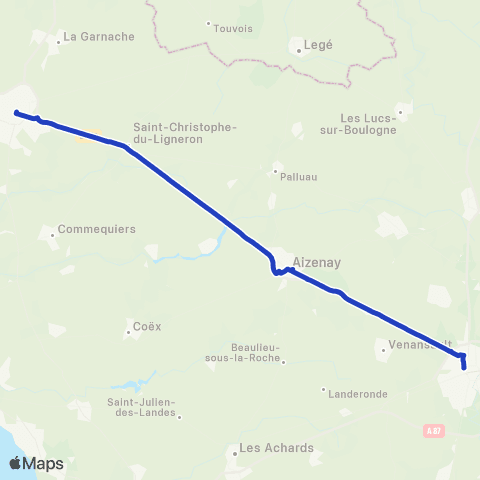 Aléop Vendée Challans / Aizenay / La-Roche-sur-Yon map