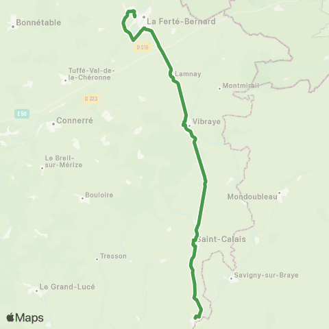 Aléop Sarthe La Ferté-Bernard / Bessé-sur-Braye map