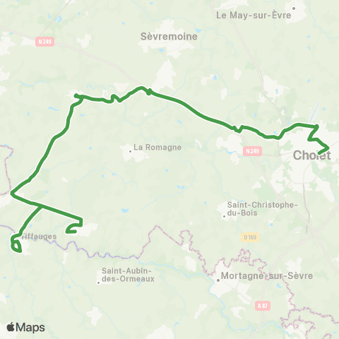 Aléop Maine-et-Loire Sèvremoine (Le Longeron) / Torfou / Cholet map