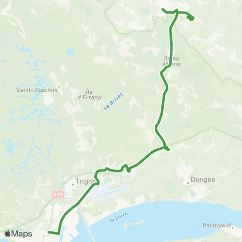 Aléop Loire-Atlantique Saint-Nazaire / Esat Pont-Château map