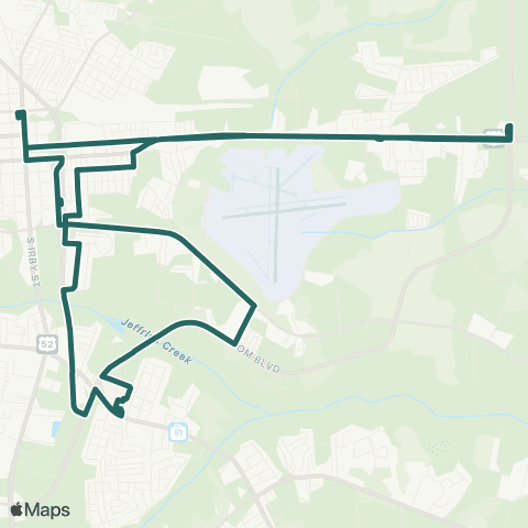 Pee Dee RTA Florence Route 3 map