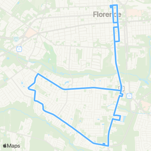 Pee Dee RTA Florence Route 4 map