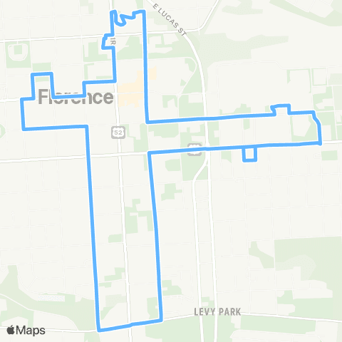 Pee Dee RTA Free Downtown Shuttle-1 map
