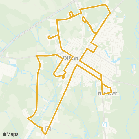 Pee Dee RTA Dillon Express map