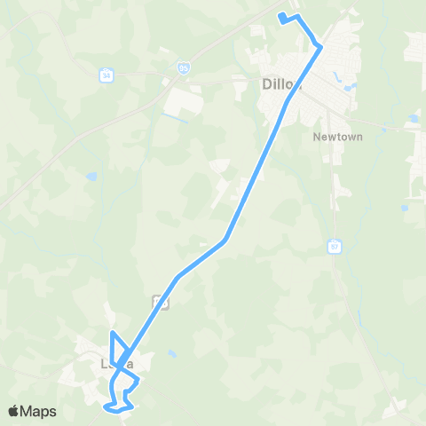 Pee Dee RTA Latta-Dillon Connect map