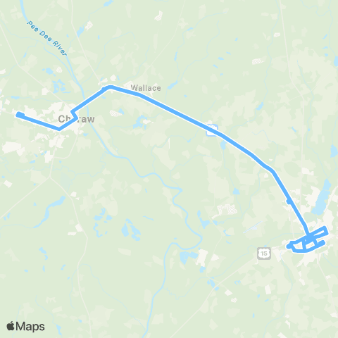 Pee Dee RTA Cheraw Connect map