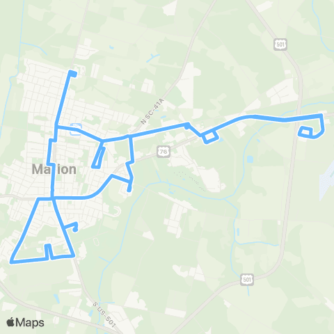 Pee Dee RTA Marion map