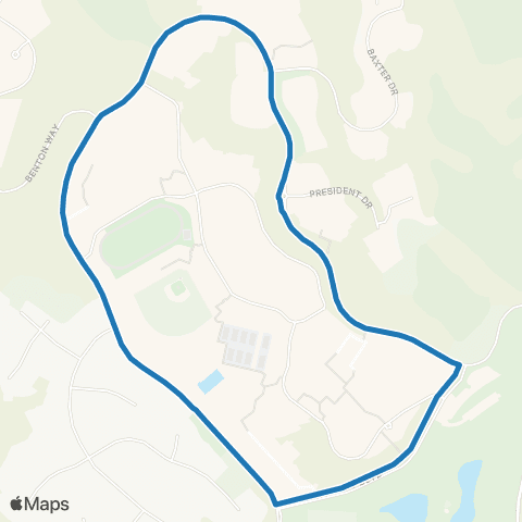 Pepperdine Transit Services Blue map