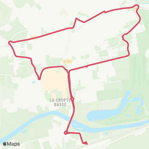 Péribus Ligne K6 map