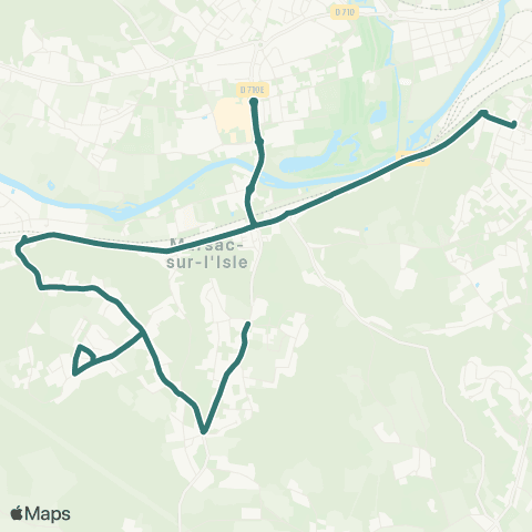 Péribus Ligne R4 map