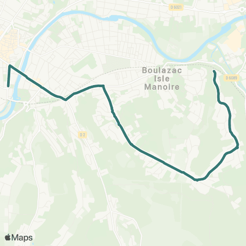 Péribus Ligne R9 map