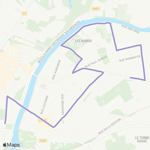 Péribus Ligne K3b map