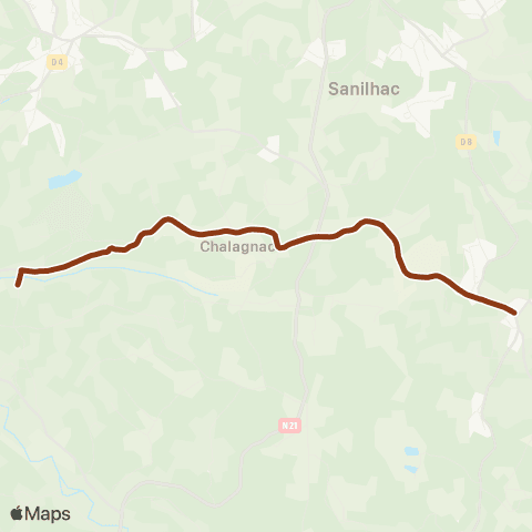 Péribus Ligne P14 map