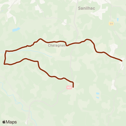 Péribus Ligne P15 map