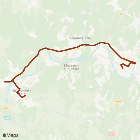 Péribus Ligne S01 map