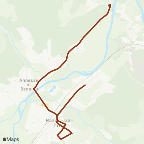 Péribus Ligne S02 map