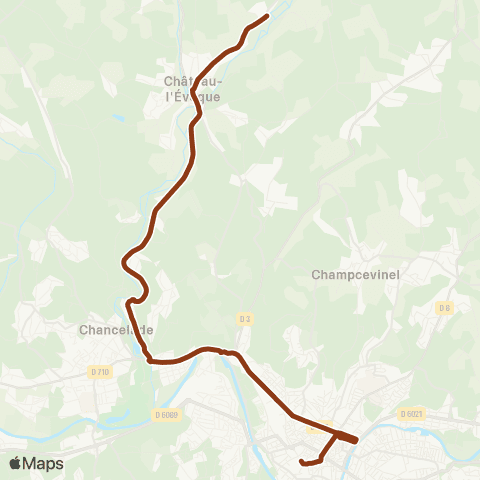 Péribus Ligne S07 map