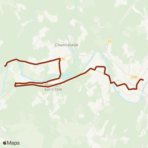 Péribus Ligne S17 map