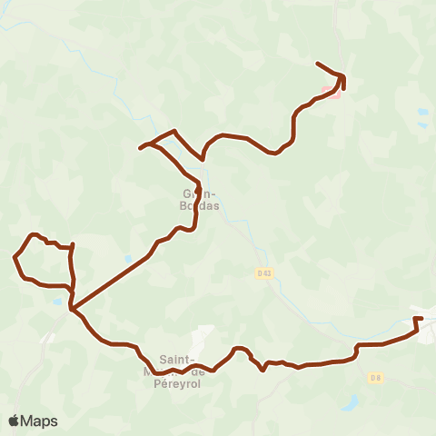 Péribus Ligne S20 map