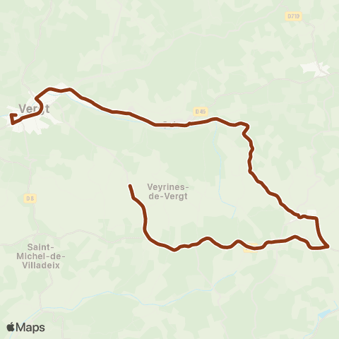 Péribus Ligne S24 map