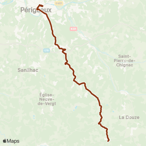 Péribus Ligne S27 map