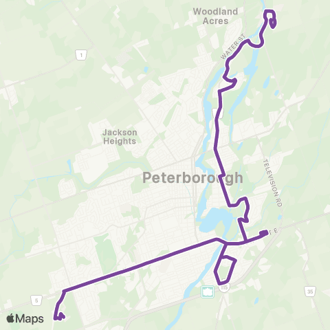 Peterborough Transit Lansdowne map