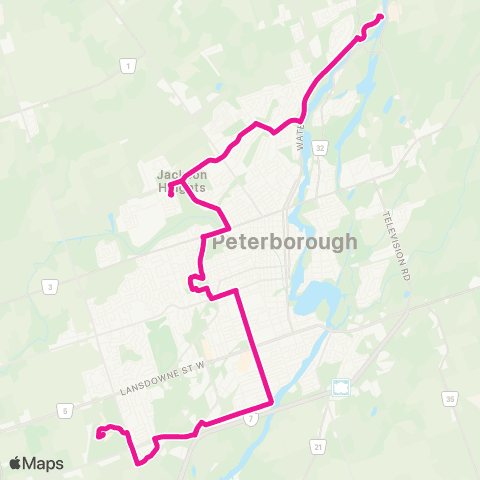 Peterborough Transit Monaghan map