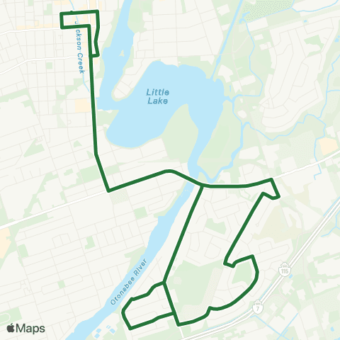 Peterborough Transit Otonabee map