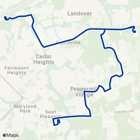 TheBus Cheverly - Addison Rd map