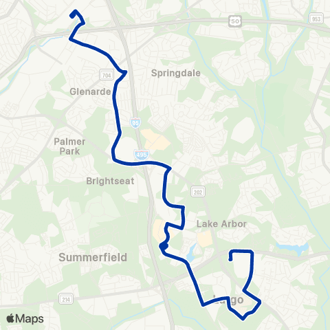 TheBus New Carrollton - PGCC Ltd Stop map