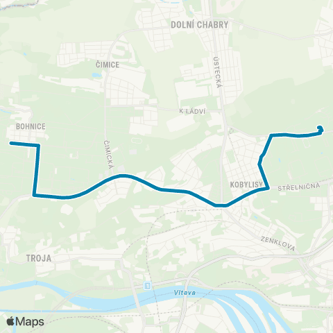 PID Sídliště Bohnice - Kobylisy - ŠimůNkova map