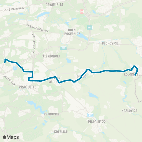 PID Skalka - Dubeč - Koloděje map