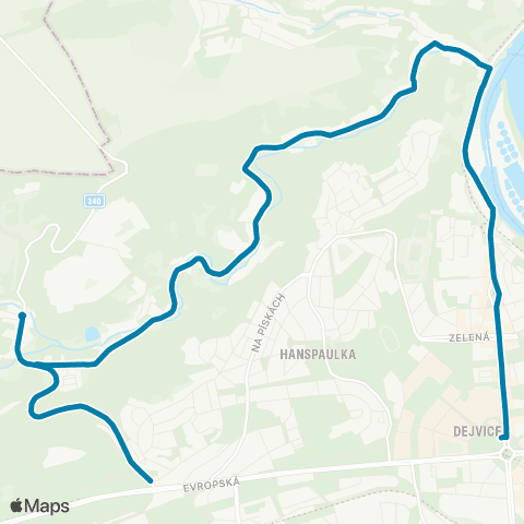 PID Dejvická - Bořislavka map