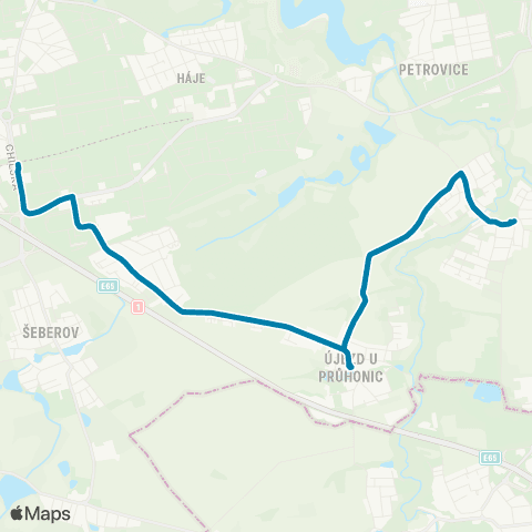 PID Opatov - Újezd U PrůHonic - Křeslice map