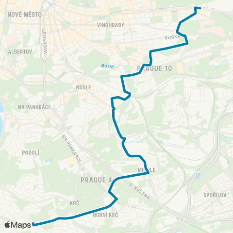 PID Želivského - Zelený Pruh map