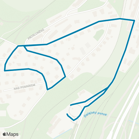 PID Hlubočepy - Žvahov - Hlubočepy map