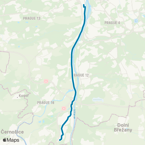 PID Smíchovské Nádraží - Baně map
