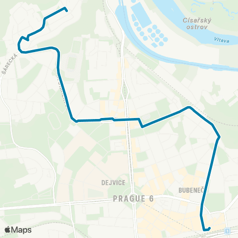 PID Hradčanská - Bořislavka map
