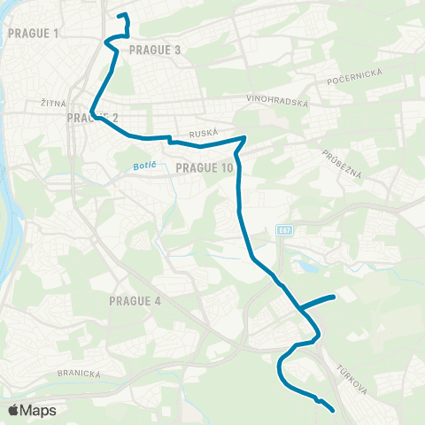 PID Florenc - Chodov map