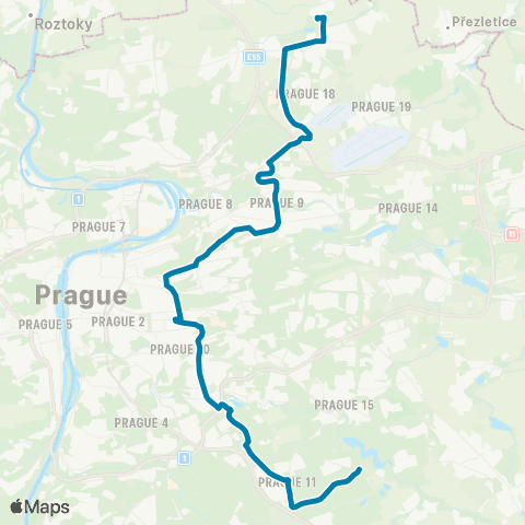 PID Sídliště Čakovice - Jižní Město map
