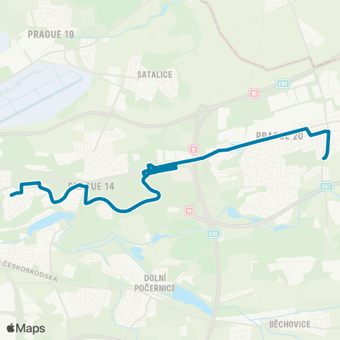 PID Bazén Hloubětín - Ve Žlíbku map