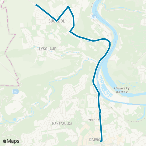 PID Dejvická - Výhledy map