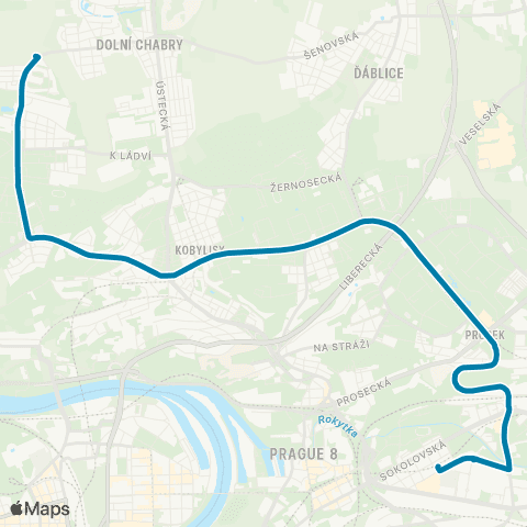 PID Českomoravská - Sídliště Čimice map