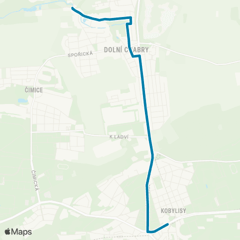 PID Kobylisy - Dolní Chabry map