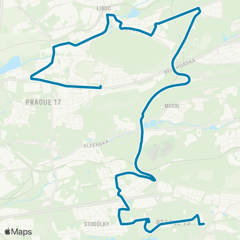 PID Nové Butovice - Nemocnice Na Homolce - Bílá Hora map